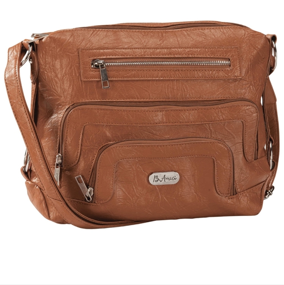 B.Amici Margot Westhampton Organizer Crossbody Bag Brown
